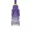 StarTech.com Cavo Ethernet CAT6 sottile viola da 7 m, senza linguetta, 100W PoE, UTP, LSZH, 28AWG rame puro nudo, cavo patch di rete RJ45 sottile con scarico di trazione, testato singolarmente