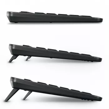 Cherry Stream ultimate – Full-Size AZERTY, USB + RF Wireless + Bluetooth, switch a forbice, retroilluminazione LED, nero