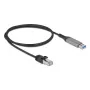 Cavo adattatore di rete DELOCK USB Type-A a RJ45 Gigabit Ethernet Cat6 1 m, antracite/nero