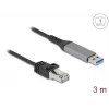 Cavo di rete DELOCK USB Type-A a RJ45 Gigabit Ethernet Cat6, 3 m, antracite/nero