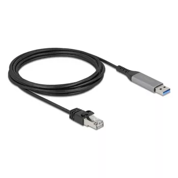 Cavo di rete DELOCK USB Type-A a RJ45 Gigabit Ethernet Cat6, 3 m, antracite/nero