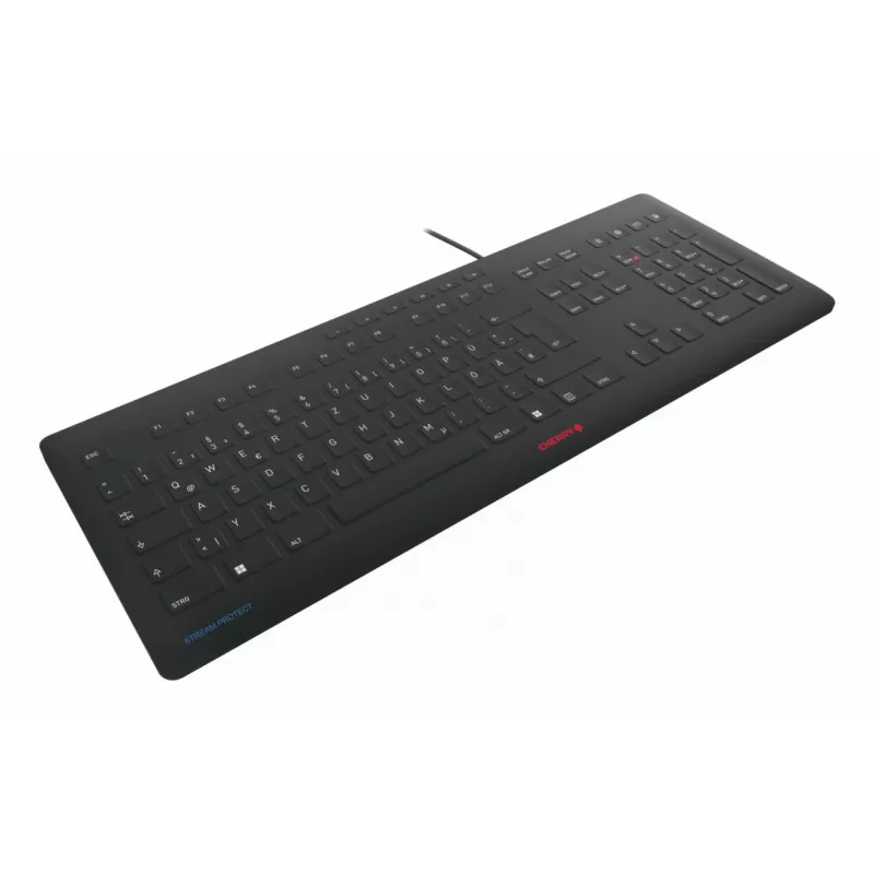 Contour Design STREAM PROTECT, Full-size (100%), con filo, USB, tecnologia a forbice, QWERTY, nero
