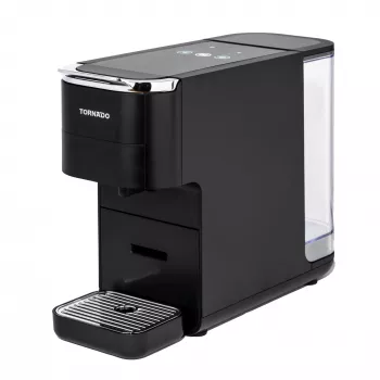 TORNADO TCM7042-GS | Macchina per caffè multikaps 5 in 1, macchina per caffè a capsule, 1,5 L, capsule di caffè, caffè macinato, 1350 W, nero