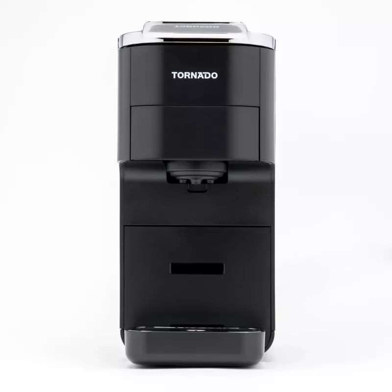 TORNADO TCM7042-GS | Macchina per caffè multikaps 5 in 1, macchina per caffè a capsule, 1,5 L, capsule di caffè, caffè macinato, 1350 W, nero