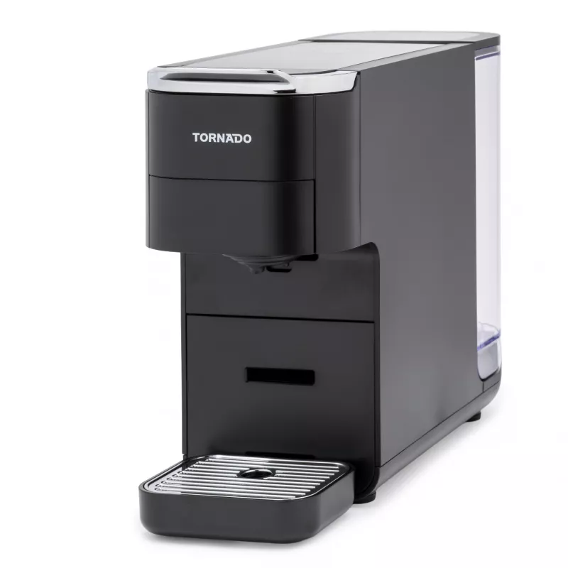 TORNADO TCM7042-GS | Macchina per caffè multikaps 5 in 1, macchina per caffè a capsule, 1,5 L, capsule di caffè, caffè macinato, 1350 W, nero