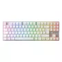 Tastiera da gaming senza fili CHERRY MX 8.2 Pro TMR — tenkeyless, QWERTZ tedesco, USB + RF + Bluetooth, RGB, argento/bianco