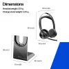 HP Poly Voyager Focus 2-M cuffie USB-C con adattatore USB-C/A e base di ricarica