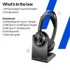 HP Poly Voyager Focus 2-M cuffie USB-C con adattatore USB-C/A e base di ricarica