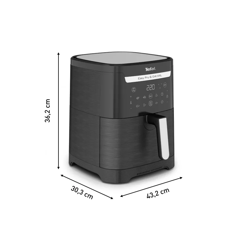 Friggitrice ad aria calda Tefal Easy Fry & Grill EY8018 6,5 L 1,5 kg 1830 W touch-LCD nero a sé stante