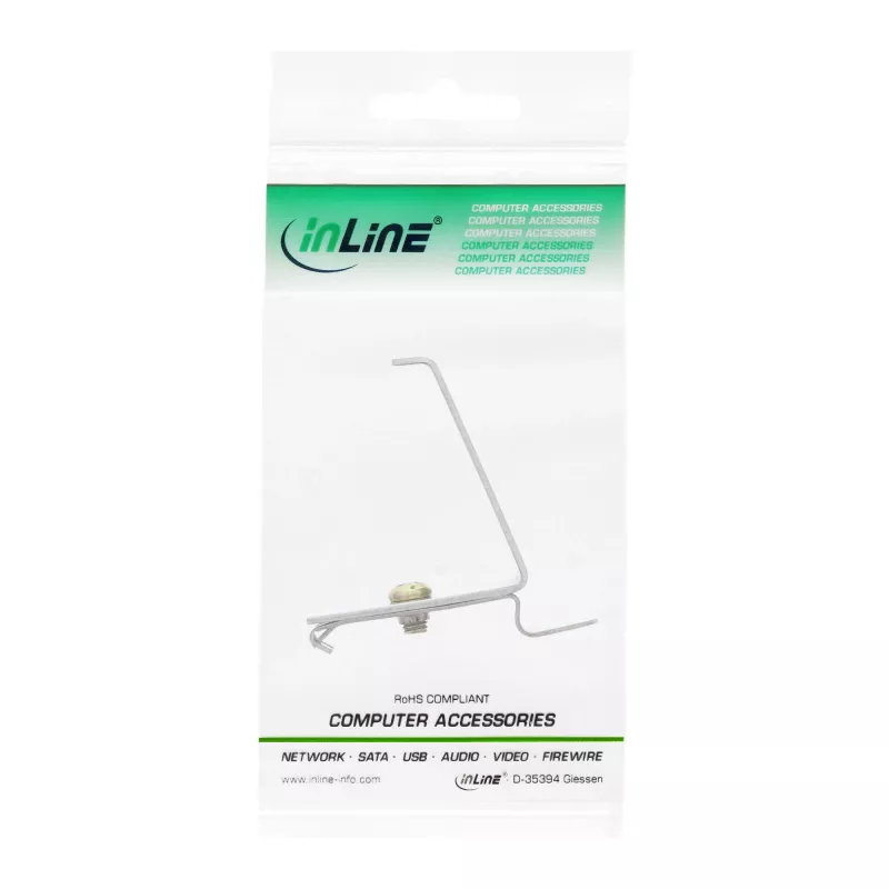 InLine telaio di montaggio keystone per guida DIN, 1 porta, metallo