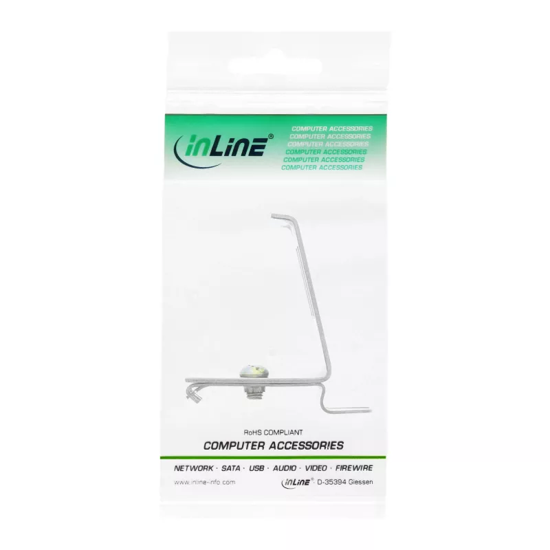 InLine supporto keystone per guida DIN, 2 porte, metallo