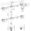 InLine supporto da tavolo per 4x TV / LED / monitor TFT fino a 81cm 32 inch max. 9kg