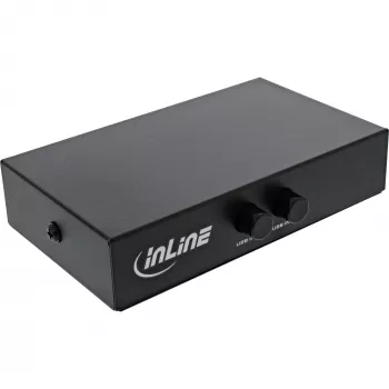 InLine switch USB 2.0 manuale, dispositivo USB-A su 2 computer, 75 mm, 115 mm, 25 mm, 128 g, 75 x 115 x 25 mm, 90 mm