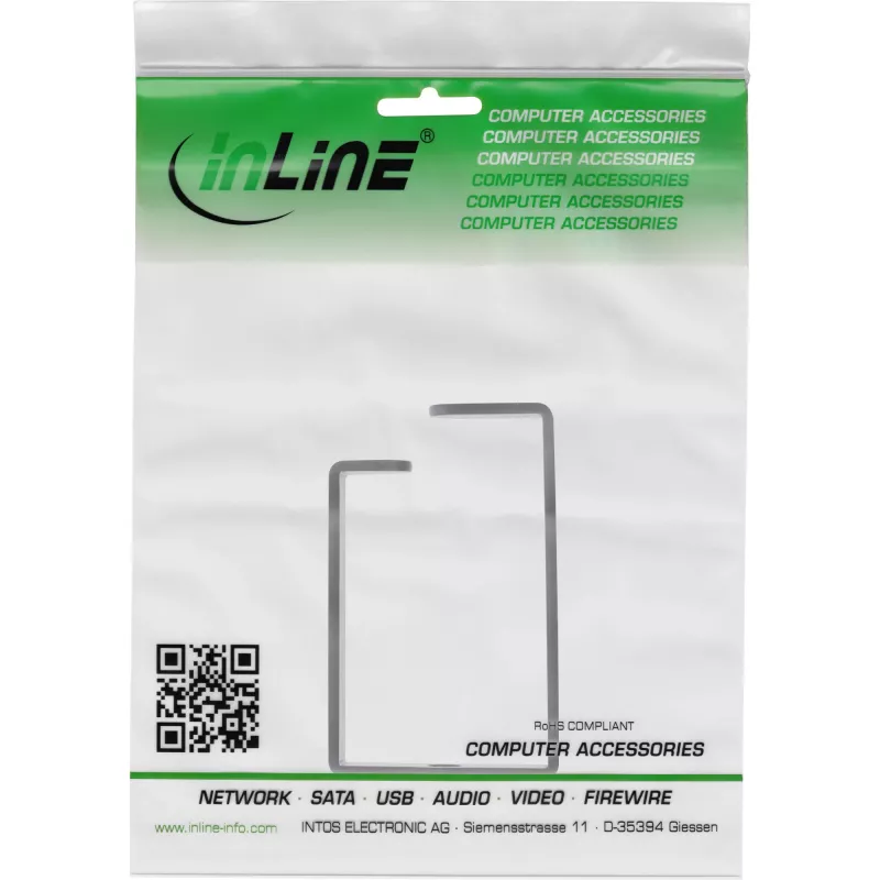 Fermacavi InLine 43x70mm metallo nero — fermacavi universale, 12,3×70×55 mm