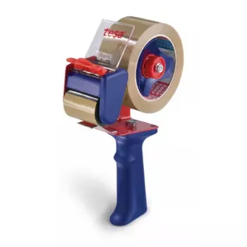 Dispenser per nastro adesivo TESA 6300 metallo gomma blu rosso