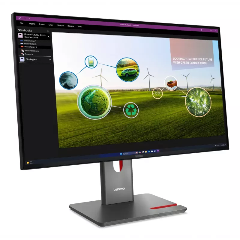 Monitor Lenovo ThinkVision P27Q-40, 68,6 cm (27 pollici), 2560 x 1440 pixel, Quad HD, LED, 6 ms, nero