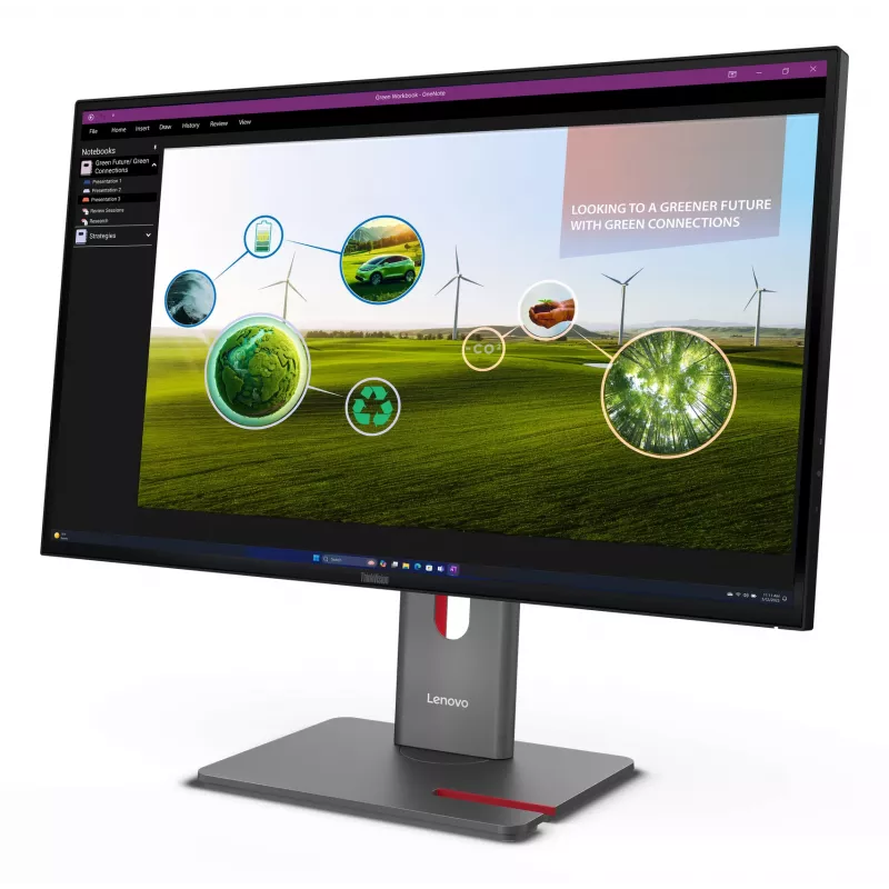 Monitor Lenovo ThinkVision P27Q-40, 68,6 cm (27 pollici), 2560 x 1440 pixel, Quad HD, LED, 6 ms, nero
