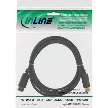 Cavo DisplayPort InLine 15355, 0,5 m, DisplayPort–DisplayPort, nero, 6 mm