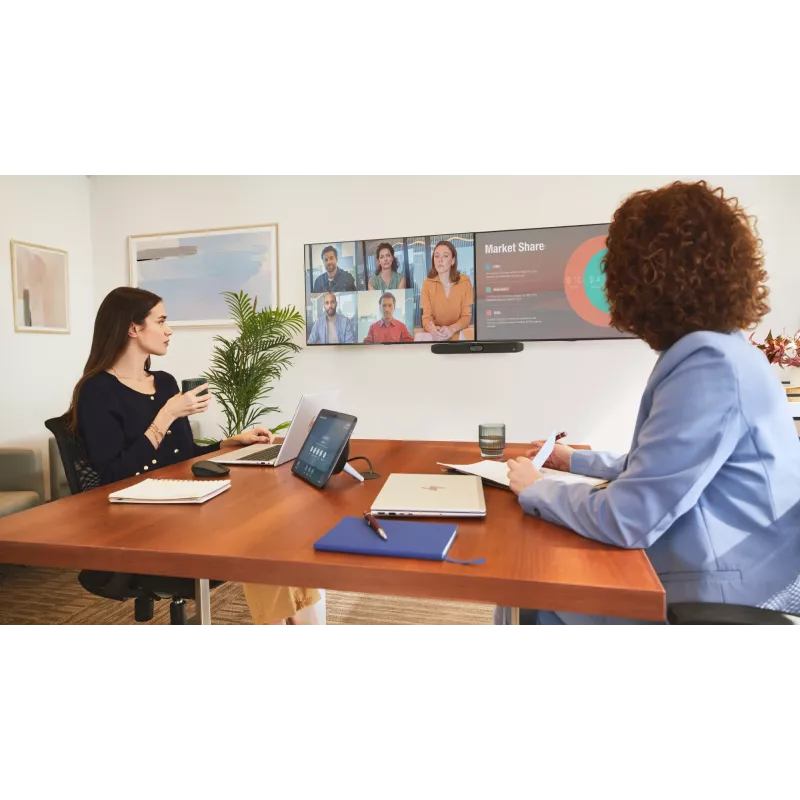 Video bar HP Poly Studio X32 All-In-One, 4K Ultra HD, 20 MP, 5 persone, Wi‑Fi, Ethernet, Bluetooth (senza alimentatore, TAA)