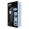 Rasoio a lamina Braun Series 6 61-B1500s con trimmer blu