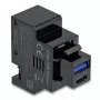 Modulo keystone DELOCK 41482 con porte USB-C e USB-A, piatto, nero