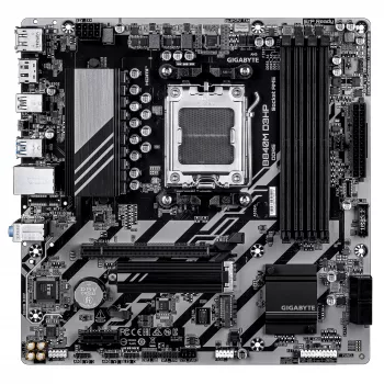 GIGABYTE B840M D3HP scheda madre - CPU AMD Ryzen 9000, VRM 8+2+2 fasi, fino a 8200MHz DDR5(O.C), 2xPCIe 4.0 M.2, LAN 1GbE, USB 3.2 Gen 2