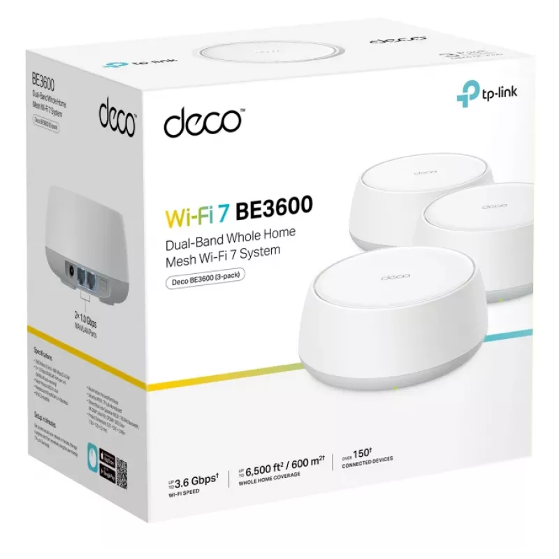 TP-Link Deco BE3600 Dual-Band (2,4 GHz / 5 GHz) Wi-Fi 7 (802.11be) bianco 2 Intern