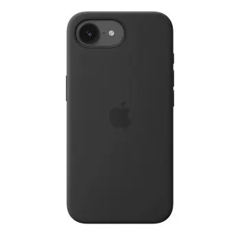 Custodia in silicone con MagSafe per Apple iPhone 17e — nero, silicone e microfibra, 6,1