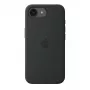 Custodia in silicone con MagSafe per Apple iPhone 17e — nero, silicone e microfibra, 6,1