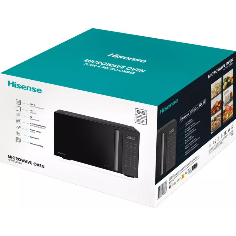 Hisense H23MOBS4HI microonde solo nero da appoggio 23 L 900 W