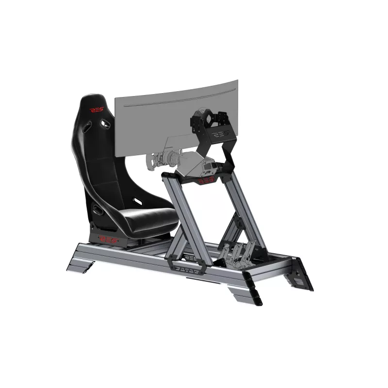 Res-Tech SMART COCKPIT + GT SITZ (BUNDLE), cockpit da corsa, nero, grigio, acrilonitrile-butadiene-stirene (ABS), alluminio, 52 kg, Italia