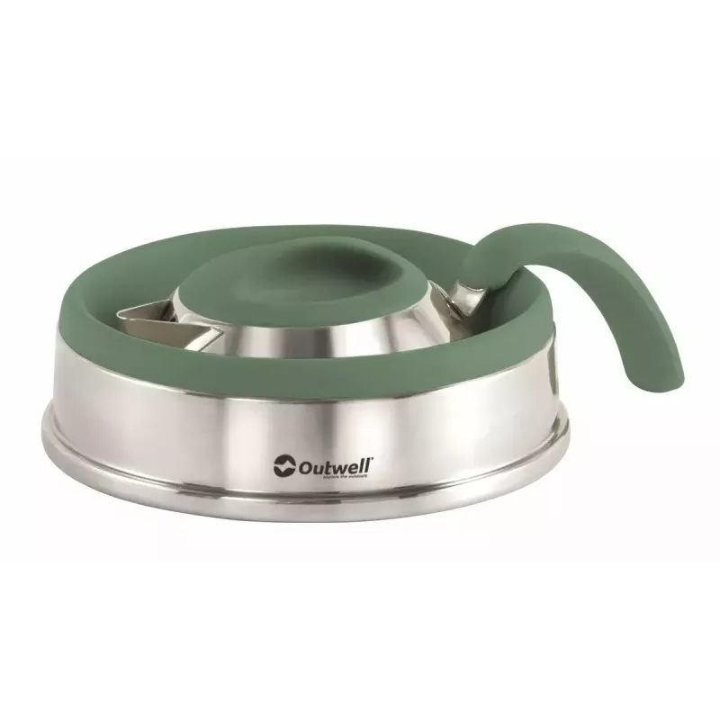 Outwell Collaps Kettle 1,5 l – bollitore da campeggio pieghevole, Shadow Green