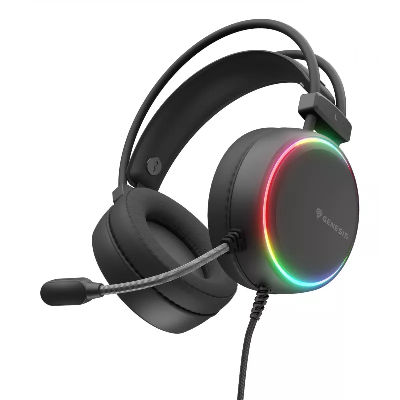 Headset Genesis NSG-2307 cuffie gaming con filo, circumaurali, 20–20000 Hz, cavo 2,2 m, nero