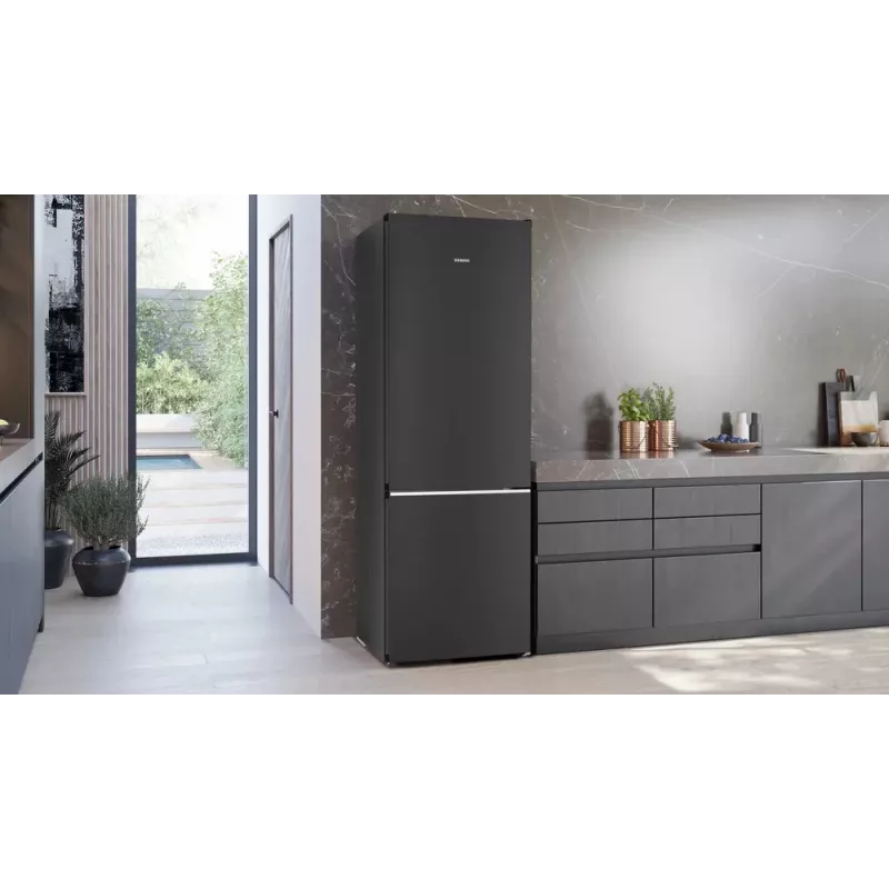 Siemens iQ500 KG49N4XAF Frigorifero combinato a libera installazione 440 L nero