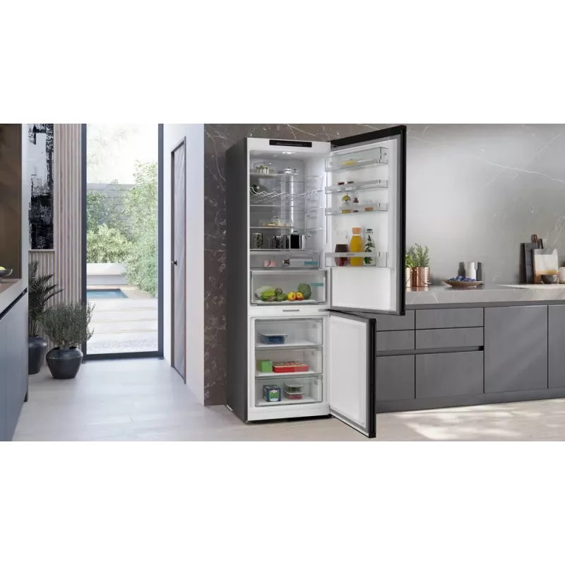 Siemens iQ500 KG49N4XAF Frigorifero combinato a libera installazione 440 L nero