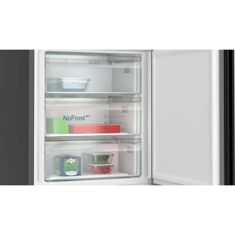 Siemens iQ500 KG49N4XAF Frigorifero combinato a libera installazione 440 L nero