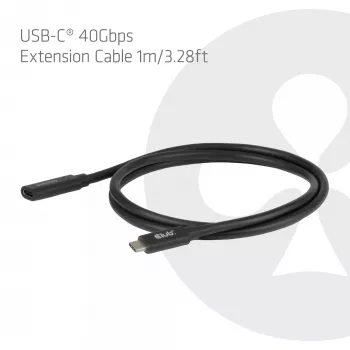 Cavo di prolunga USB-C 40Gbps 1 m — club 3d, USB C a USB C, nero