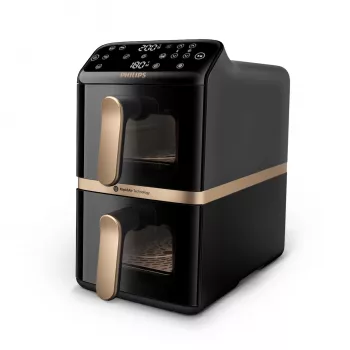 Philips serie 4000 Friggitrice ad aria Dual Stack cestello verticale 10L a installazione libera 2750 W friggitrice ad aria calda nero