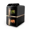 Philips serie 4000 Friggitrice ad aria Dual Stack cestello verticale 10L a installazione libera 2750 W friggitrice ad aria calda nero