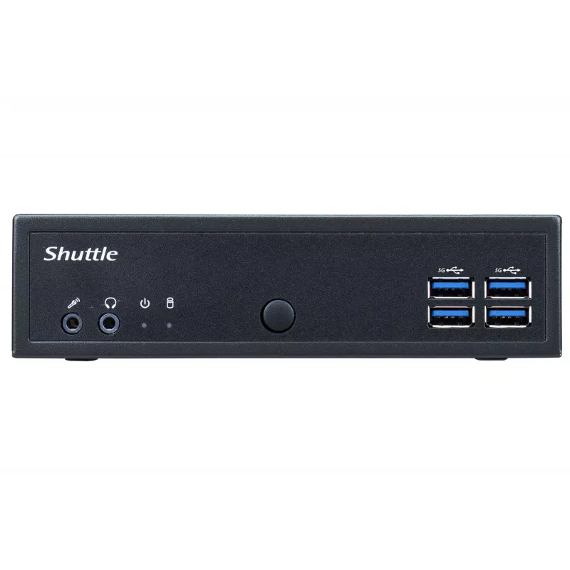 Shuttle XPC Barebone sottile DL40N, Intel N150, 1x DDR5, 2x LAN (2x 2,5Gbit), 2xCOM,1xHDMI,1xDP, 1x VGA, senza ventola, funzionamento continuo 24/7
