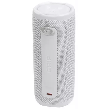Altoparlante mono JBL Grip bianco — 16 W RMS, Bluetooth, USB-C, batteria ricaricabile integrata