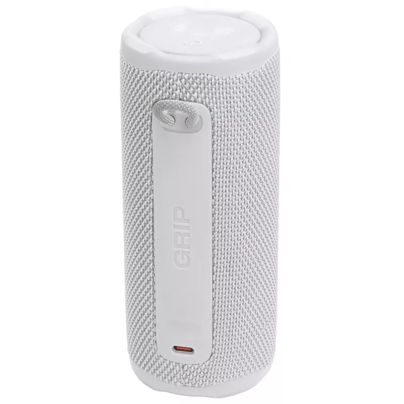 Altoparlante mono JBL Grip bianco — 16 W RMS, Bluetooth, USB-C, batteria ricaricabile integrata
