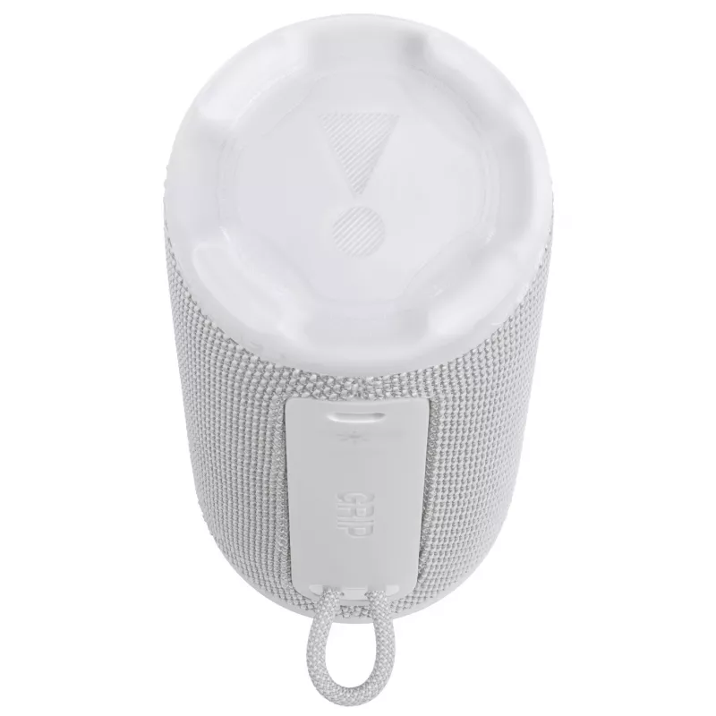 Altoparlante mono JBL Grip bianco — 16 W RMS, Bluetooth, USB-C, batteria ricaricabile integrata