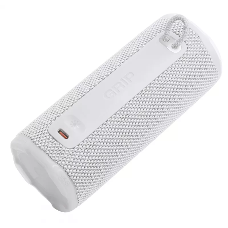 Altoparlante mono JBL Grip bianco — 16 W RMS, Bluetooth, USB-C, batteria ricaricabile integrata