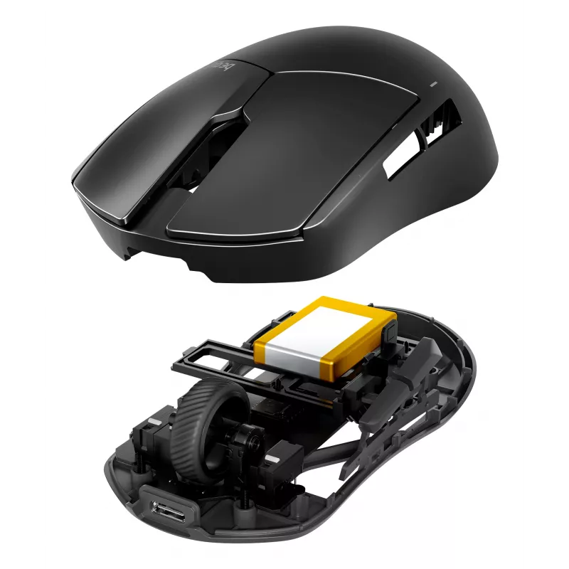be quiet Dark Perk | Sym Mouse Gaming per destrorsi RF Wireless + USB Type-C ottico 32000 DPI