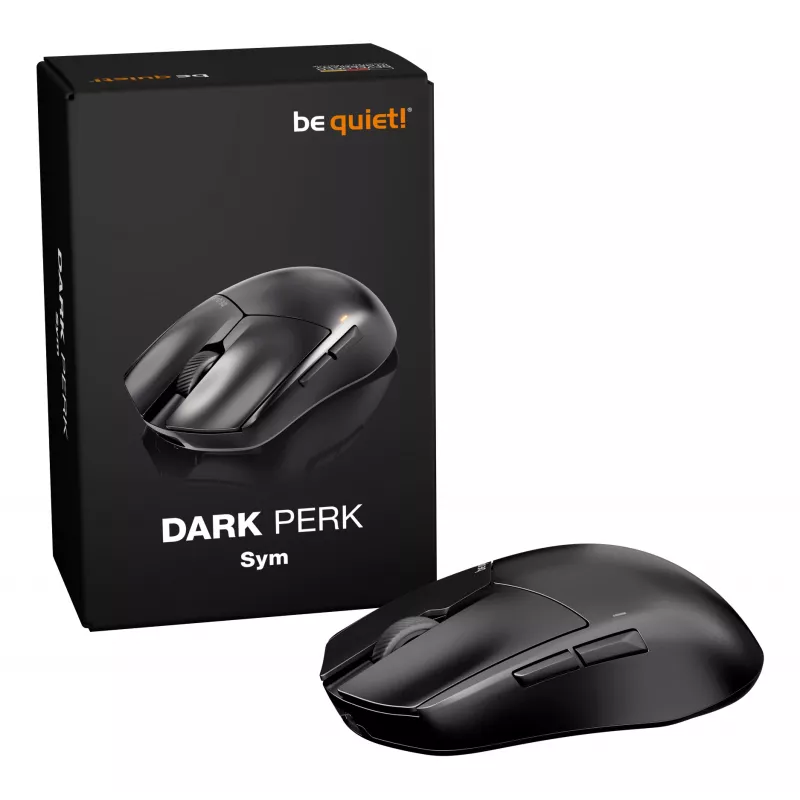 be quiet Dark Perk | Sym Mouse Gaming per destrorsi RF Wireless + USB Type-C ottico 32000 DPI