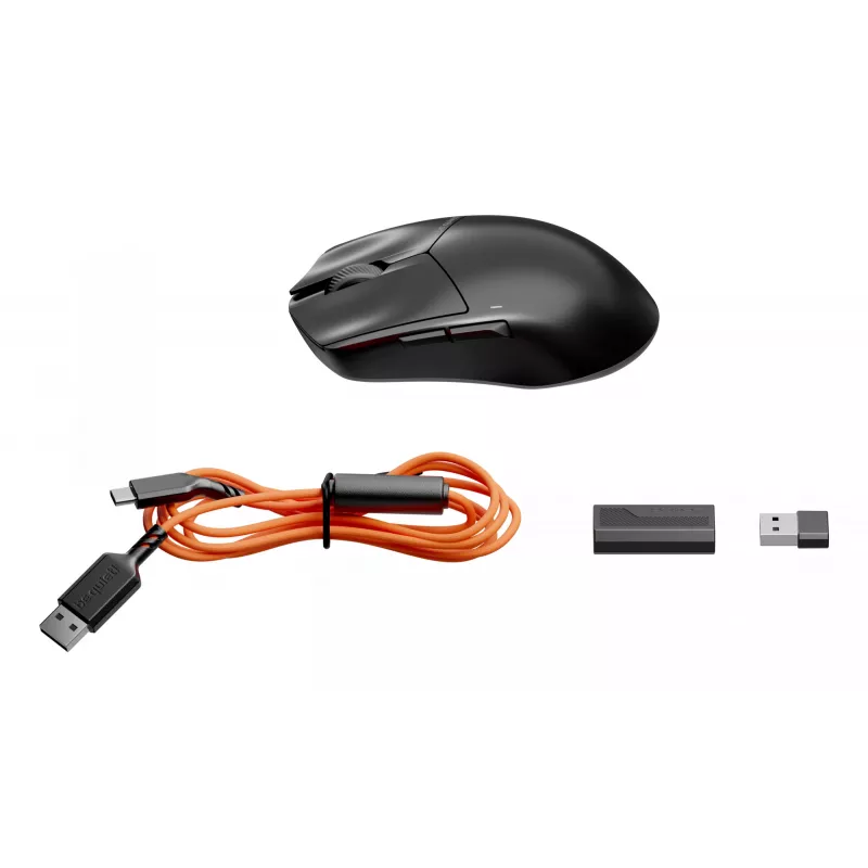 be quiet Dark Perk | Sym Mouse Gaming per destrorsi RF Wireless + USB Type-C ottico 32000 DPI
