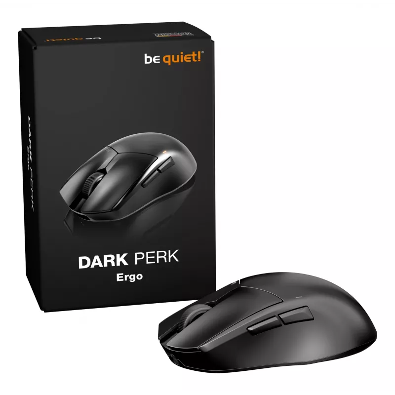 be quiet Dark Perk | Ergo Mouse Gaming per destrorsi RF Wireless + USB Type-C ottico 32000 DPI