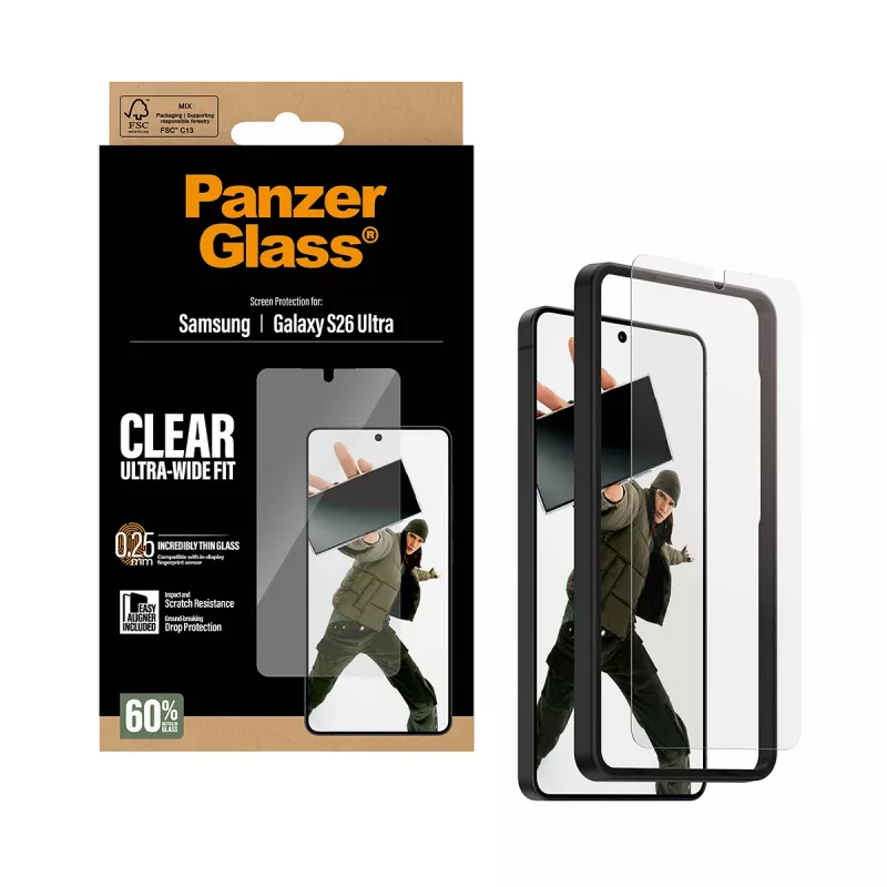 PanzerGlass ® Protezione display Samsung Galaxy S26 Ultra | Ultra-Wide Fit con EasyAligner