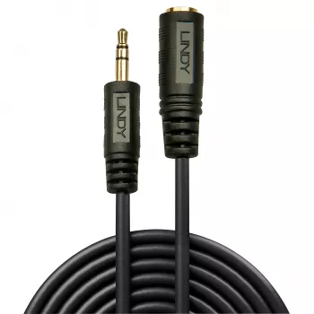 Lindy Cavo prolunga audio Premium 3,5mm 2m, 3,5mm, maschio, 3,5mm, femmina, 2 m, nero